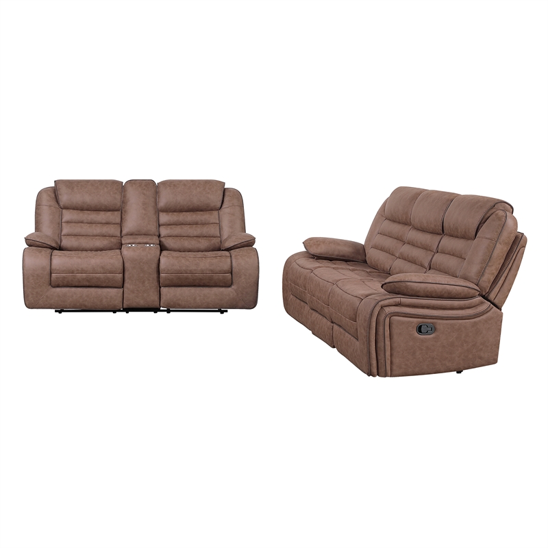 Global Furniure U2250 Recliner Sofa in Brown