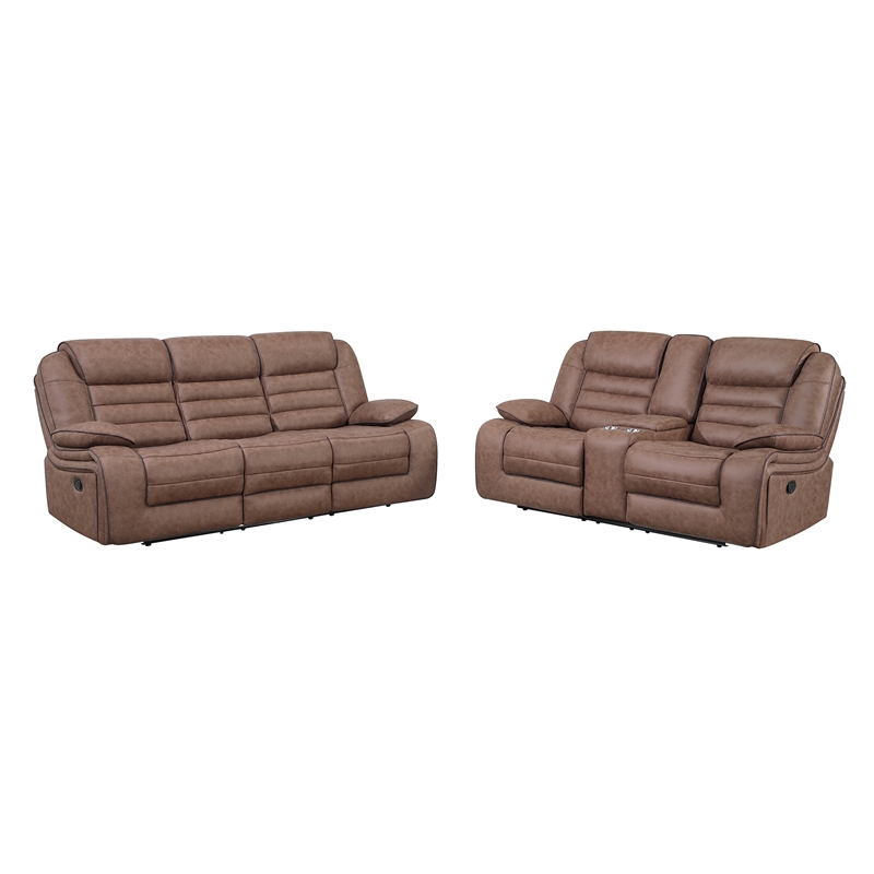 Global Furniure U2250 Recliner Sofa in Brown