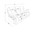 Global Furniure U2250 Recliner Sofa in Brown