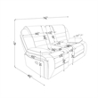 Global Furniure U2250 Console Recliner Loveseat in Brown