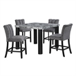Global Furniure D5473 Bar Table Dark Gray Finish in Brown