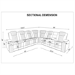U8000 P2 Sectional with LED in Gray