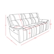 U8880 Leather Power Recliner Sofa in Black
