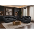 U8880 Leather Power Recliner Sofa in Black