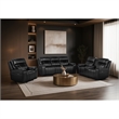 U8880 Leather Power Recliner Sofa in Black