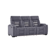 U1895 P2 Reclining Sofa with Immersive SPKR and LED in Gray