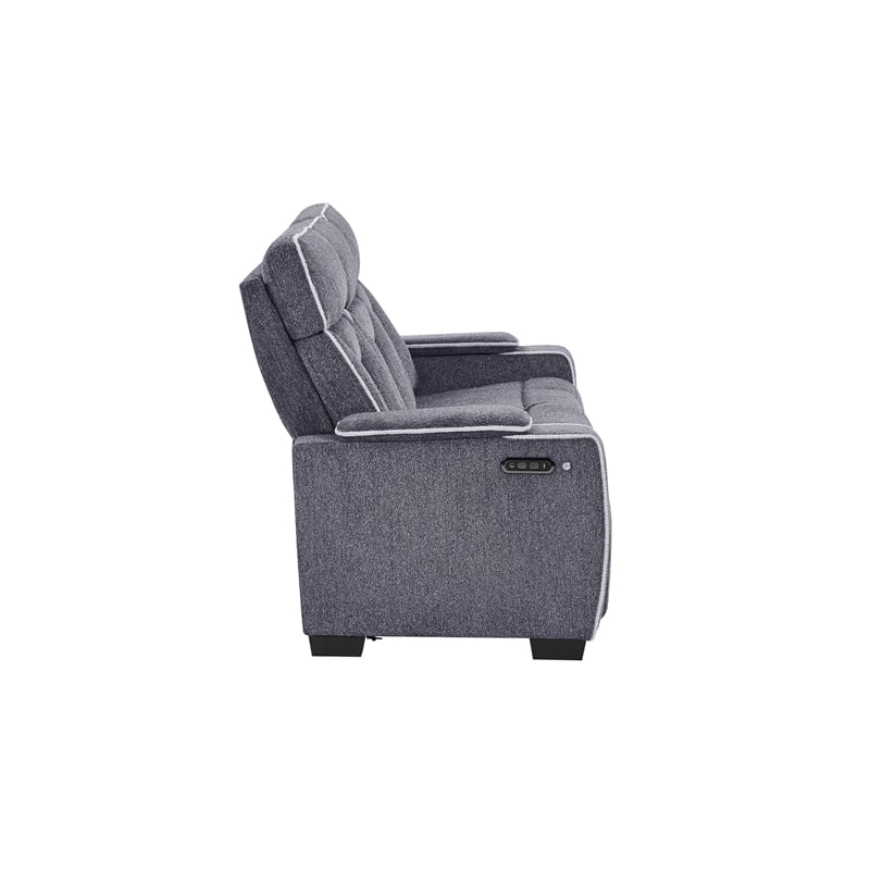 U1895 P2 Reclining Sofa with Immersive SPKR and LED in Gray