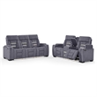 U1895 P2 Reclining Sofa with Immersive SPKR and LED in Gray