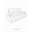 U1895 P2 Reclining Sofa with Immersive SPKR and LED in Gray