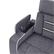 U1895 P2 Reclining Sofa with Immersive SPKR and LED in Gray