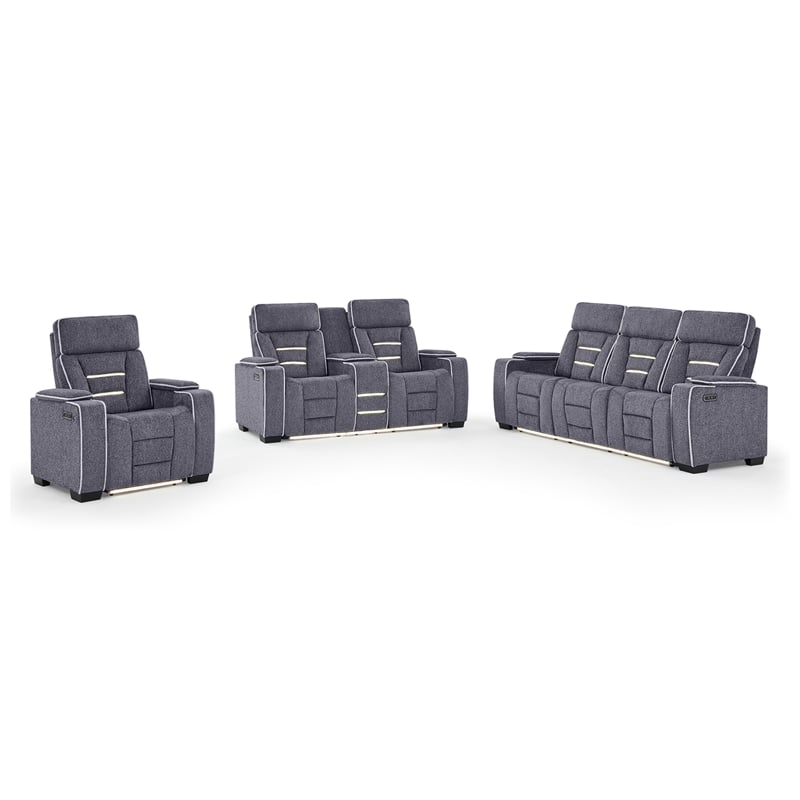 U1895 P2 Reclining Loveseat w Immersive SPKR & LED in Gray