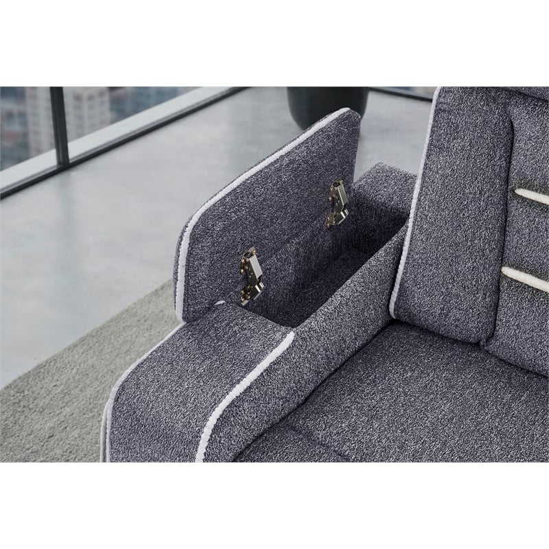 U1895 P2 Reclining Loveseat w Immersive SPKR & LED in Gray