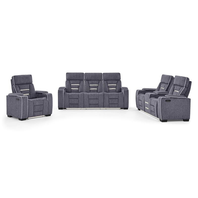 U1895 P2 Reclining Loveseat w Immersive SPKR & LED in Gray