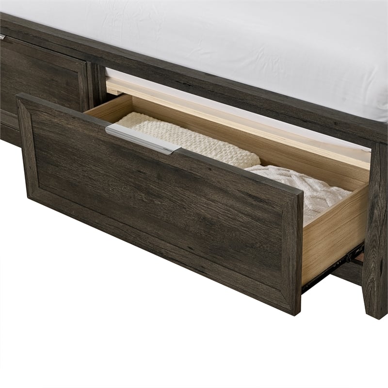 Global Furniure Mariah King Bed in Dark Brown