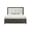 Global Furniure Mariah King Bed in Dark Brown