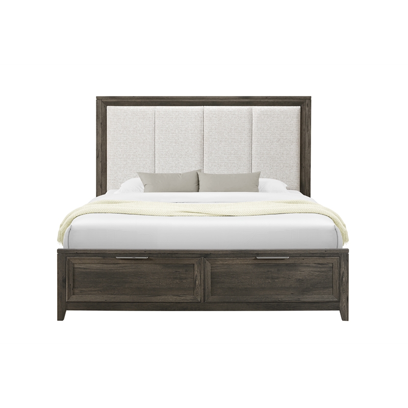 Global Furniure Mariah Queen Bed in Dark Brown
