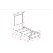 Global Furniure Harmony Twin Bed with LED in Brown