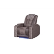 Global Furniure U8000 Power Reclining W/ PWR Headrest & LED LIGHT in Brown