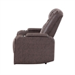 Global Furniure U8000 Power Reclining W/ PWR Headrest & LED LIGHT in Brown