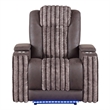Global Furniure U8000 Power Reclining W/ PWR Headrest & LED LIGHT in Brown