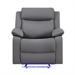 Global Furniure U6026 PU 46A Glider Recliner with LED in Gray