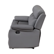 Global Furniure U6026 PU 46A Glider Recliner with LED in Gray