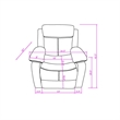 Global Furniure U6026 PU 46A Glider Recliner with LED in Gray