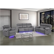 Global Furniure U6026 PU 46A Glider Recliner with LED in Gray