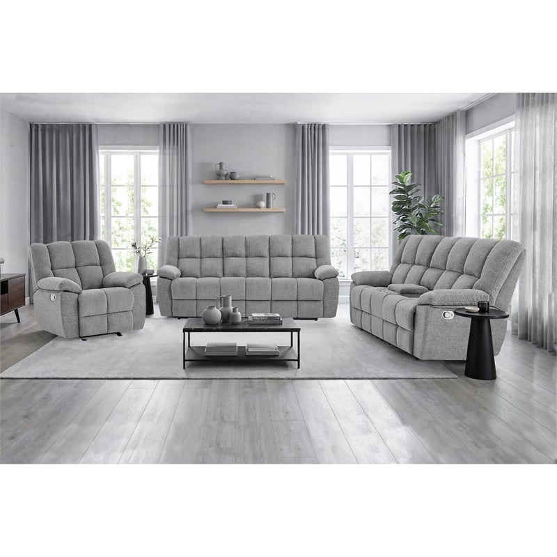Global Furniture U6000 Glider Reclining in Smoke