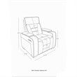 U1895 P2 Reclining with Immersive Sound and LED in Gray