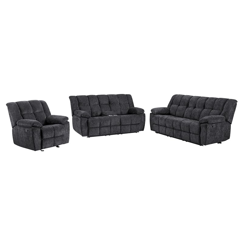 Global Furniure U6000 Glider Reclining in Black