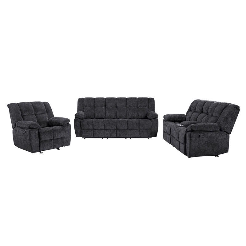 Global Furniure U6000 Glider Reclining in Black
