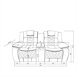 Global Furniure U7069 10 Power Recliner Loveseat w/Immersive Sound in Gray