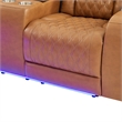 Global Furniure U8611 Sectional with PWR Headrest-LED and SPKR in Camel