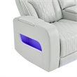 Global Furniure U8611 Power Recliner Loveseat w PHR-LED & SPKR in Blanche