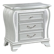 Global Furniture Aria Nightstand with LED in Silver