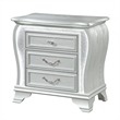Global Furniture Aria Nightstand with LED in Silver