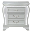 Global Furniture Aria Nightstand with LED in Silver