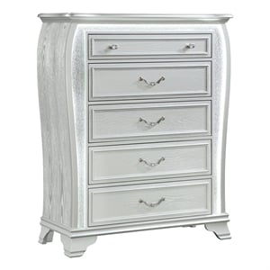 Global Furniture Aria Chest with LED in Silver