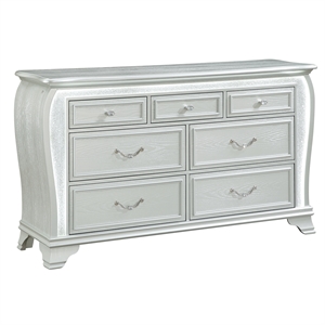 Global Furniture Aria Dresser with LED in Silver