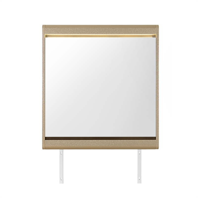 Global Furniure Genesis Mirror with LED in Gold