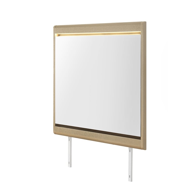 Global Furniure Genesis Mirror with LED in Gold
