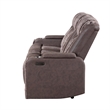 Global Furniure U8000 Power Recliner Sofa W/PHR-DDT-Light & LED in Brown