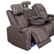 Global Furniure U8000 Power Recliner Sofa W/PHR-DDT-Light & LED in Brown
