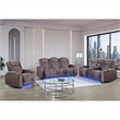 Global Furniure U8000 Power Recliner Sofa W/PHR-DDT-Light & LED in Brown