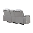Global Furniure U8000 Power Recliner Loveseat w/ PHR-LED and SPKR in Gray