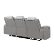 Global Furniure U8000 Power Recliner Sofa with PHR-DDT-and Light in Gray