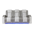 Global Furniure U8000 Power Recliner Sofa with PHR-DDT-and Light in Gray