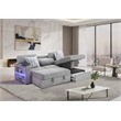 Global Furniure U0214 Sofa Bed in Gray