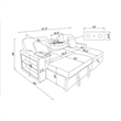 Global Furniure U0214 Sofa Bed in Gray